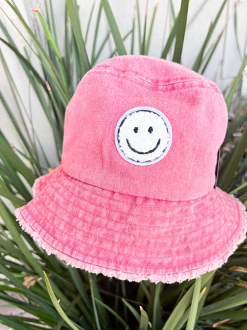 Smiley Patch Bucket Hat