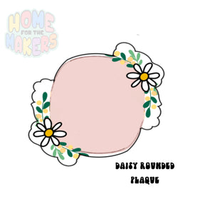 Rounded Square Daisy Plaque