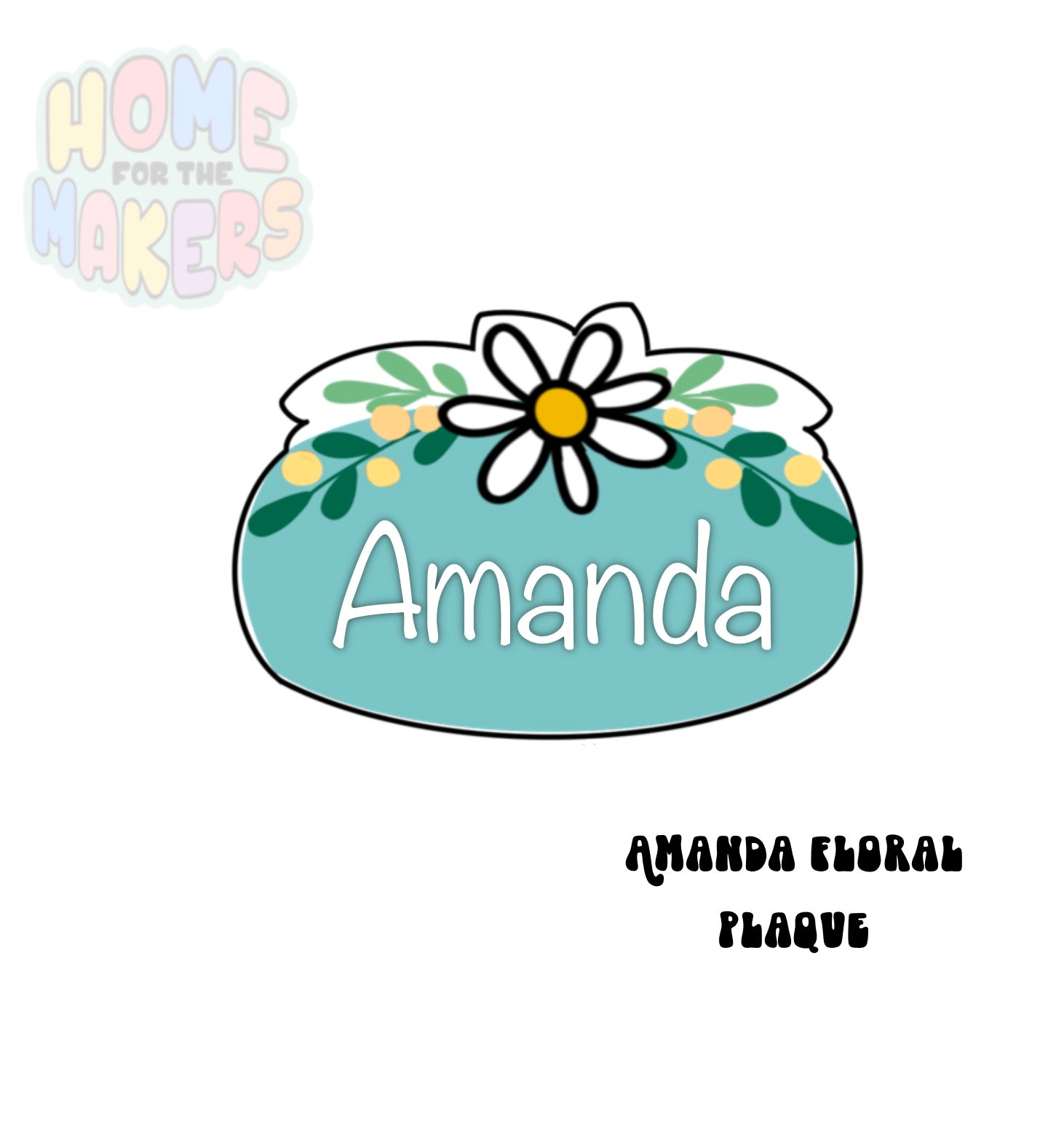 Amanda Floral Plaque